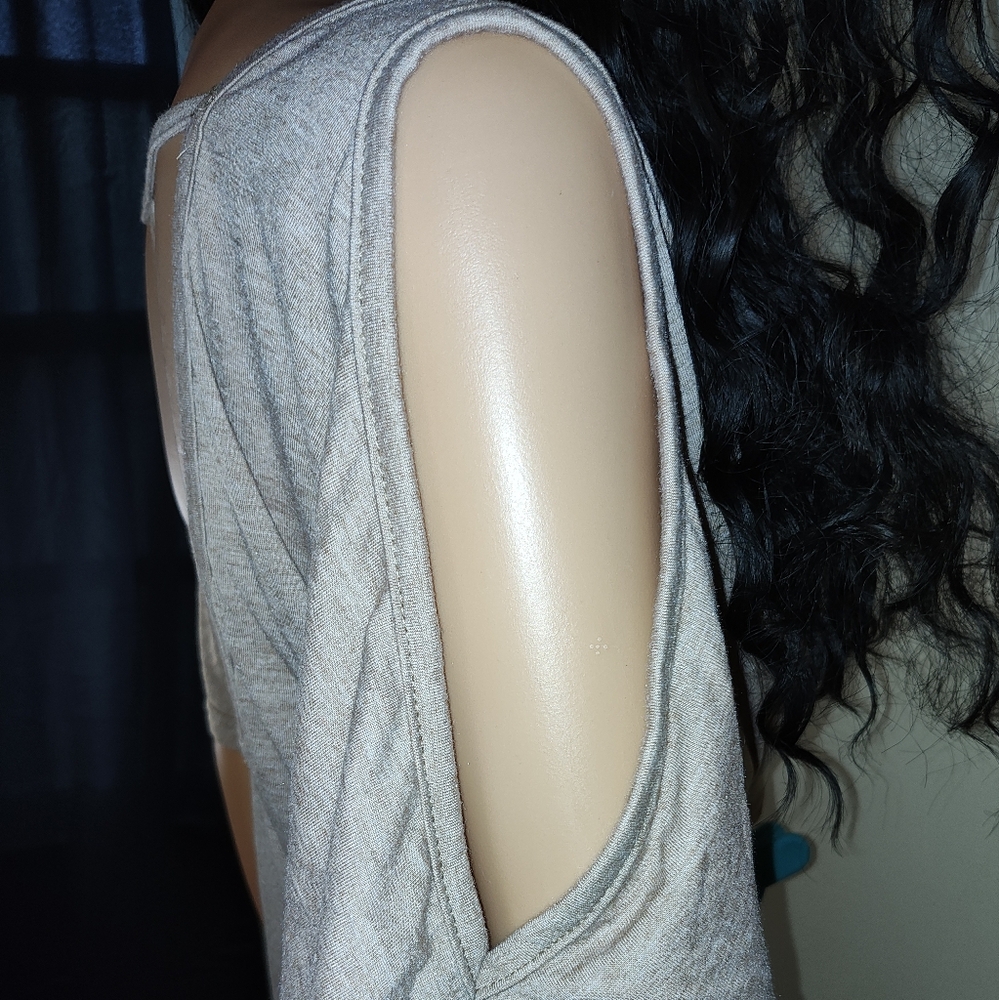 Elegant Tan Knotted Dress - Picture 3 of 4